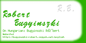 robert bugyinszki business card